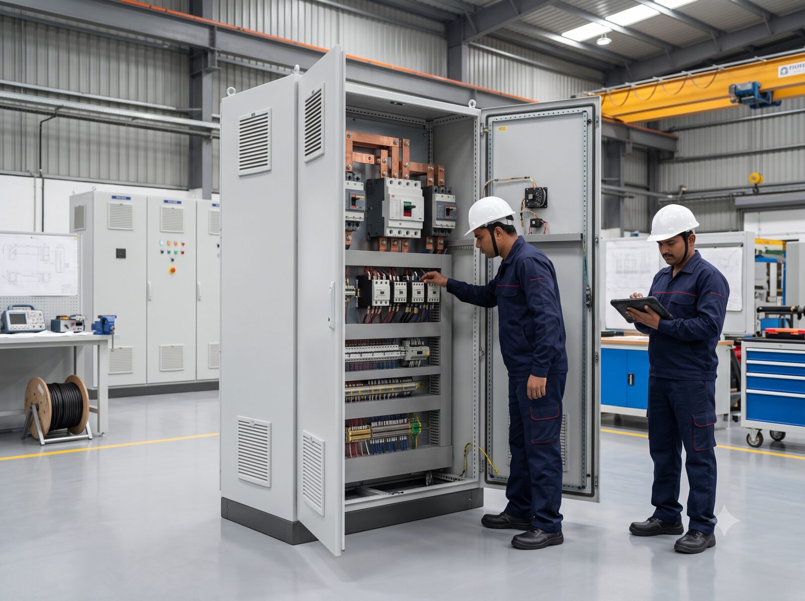 MCC electrical control panel row