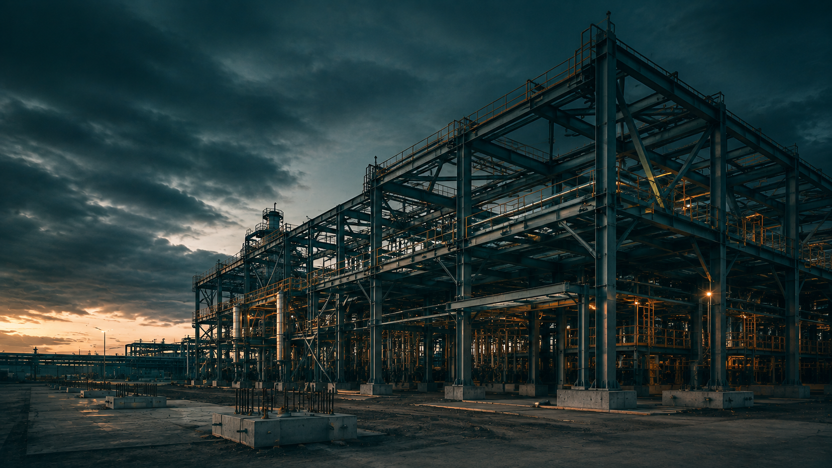 Commissioned Bio-Ethanol Refinery at Dusk
