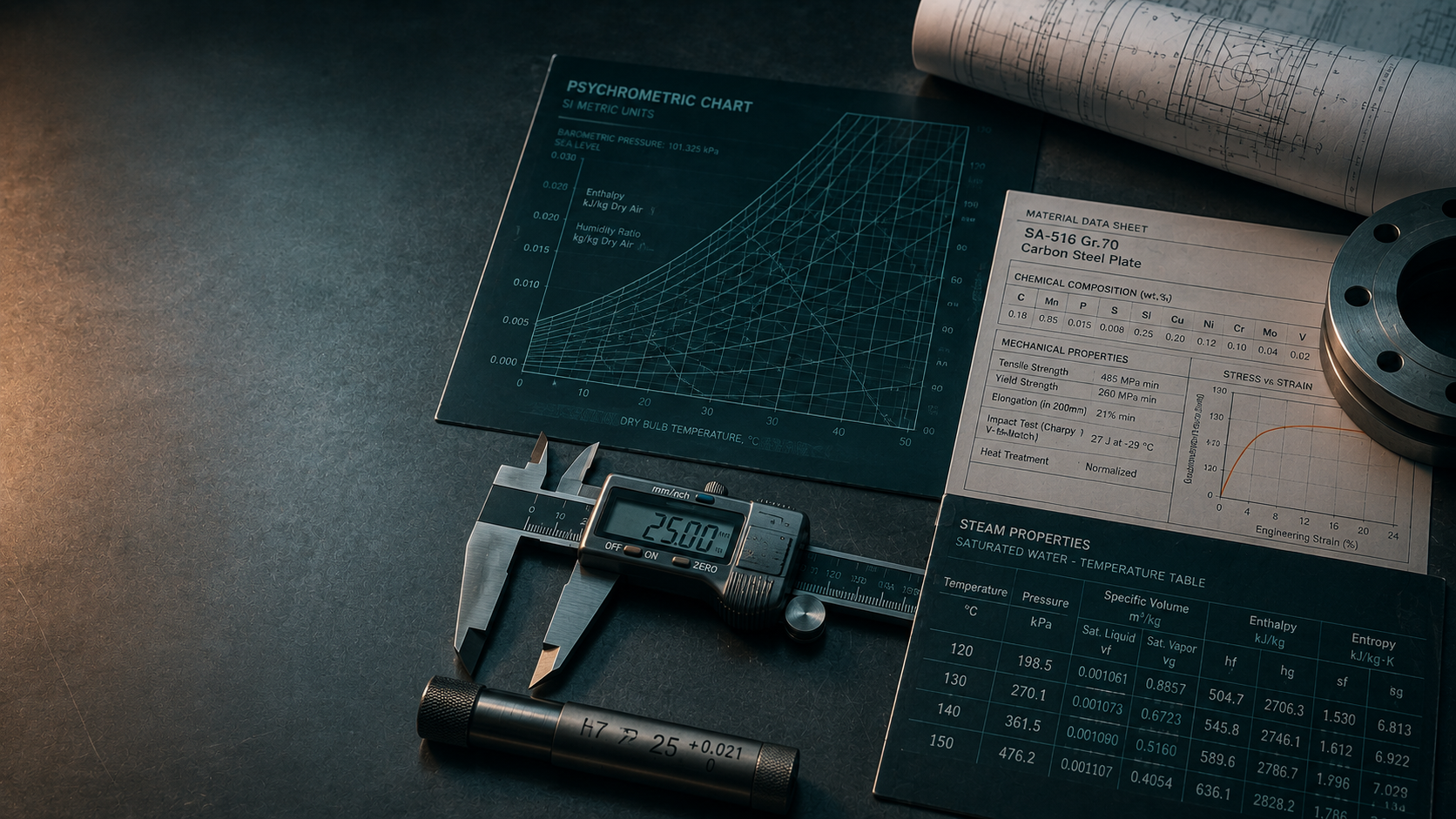Thermodynamic charts and engineering technical data